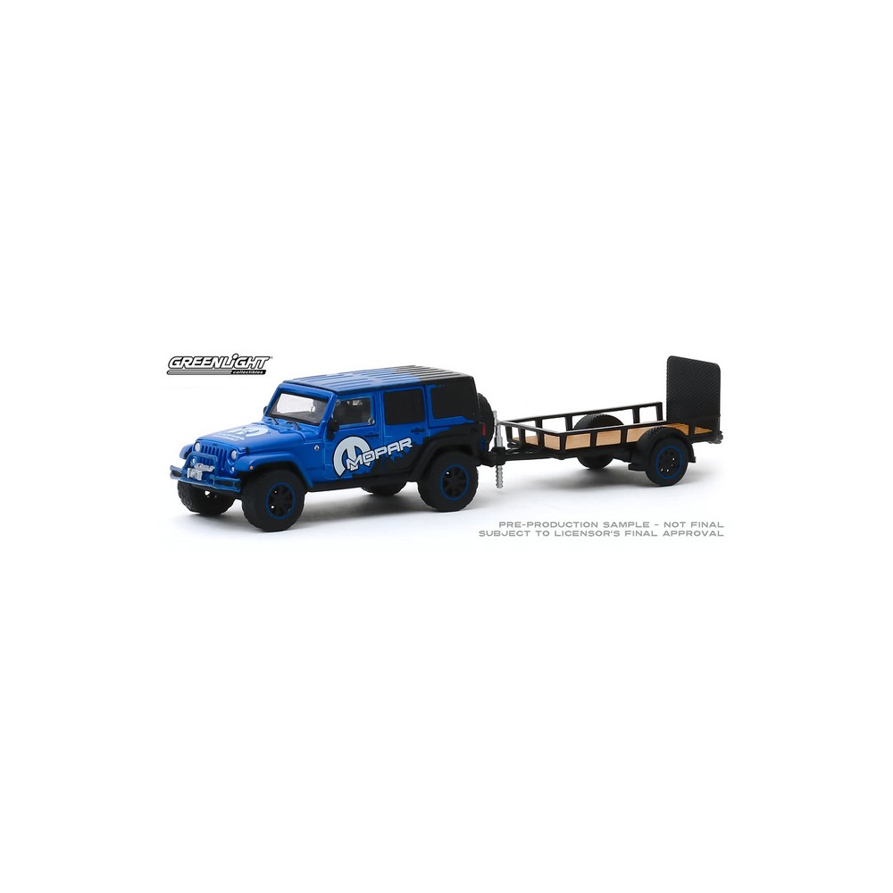 Greenlight Hitch and Tow Series 19 - 2012 Jeep Wrangler Unlimited and Utility Trailer