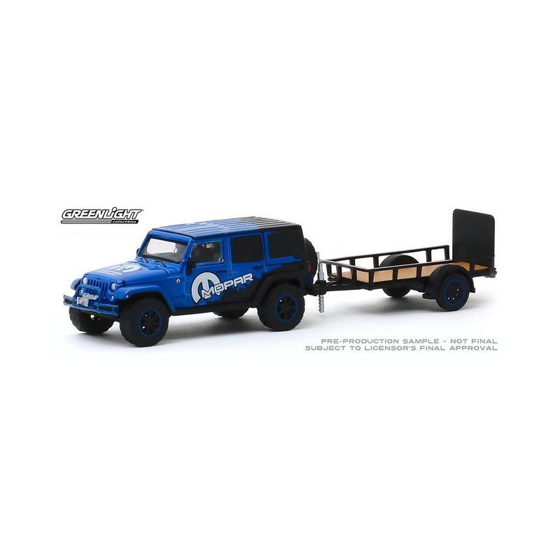 Greenlight Hitch and Tow Series 19 - 2012 Jeep Wrangler and Trailer