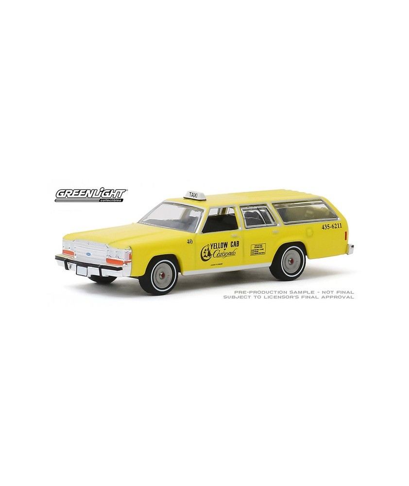 Greenlight Hobby Exclusive - 1988 Ford LTD Crown Victoria Wagon Yellow Cab