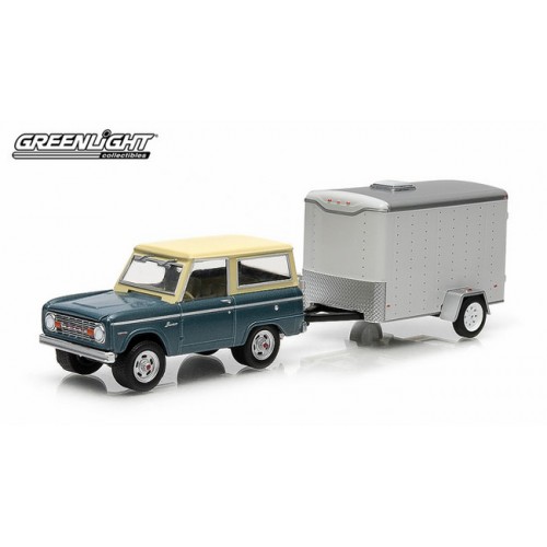 Greenlight Hitch and Tow Series 2 - 1967 Ford Bronco and Small Cargo Trailer