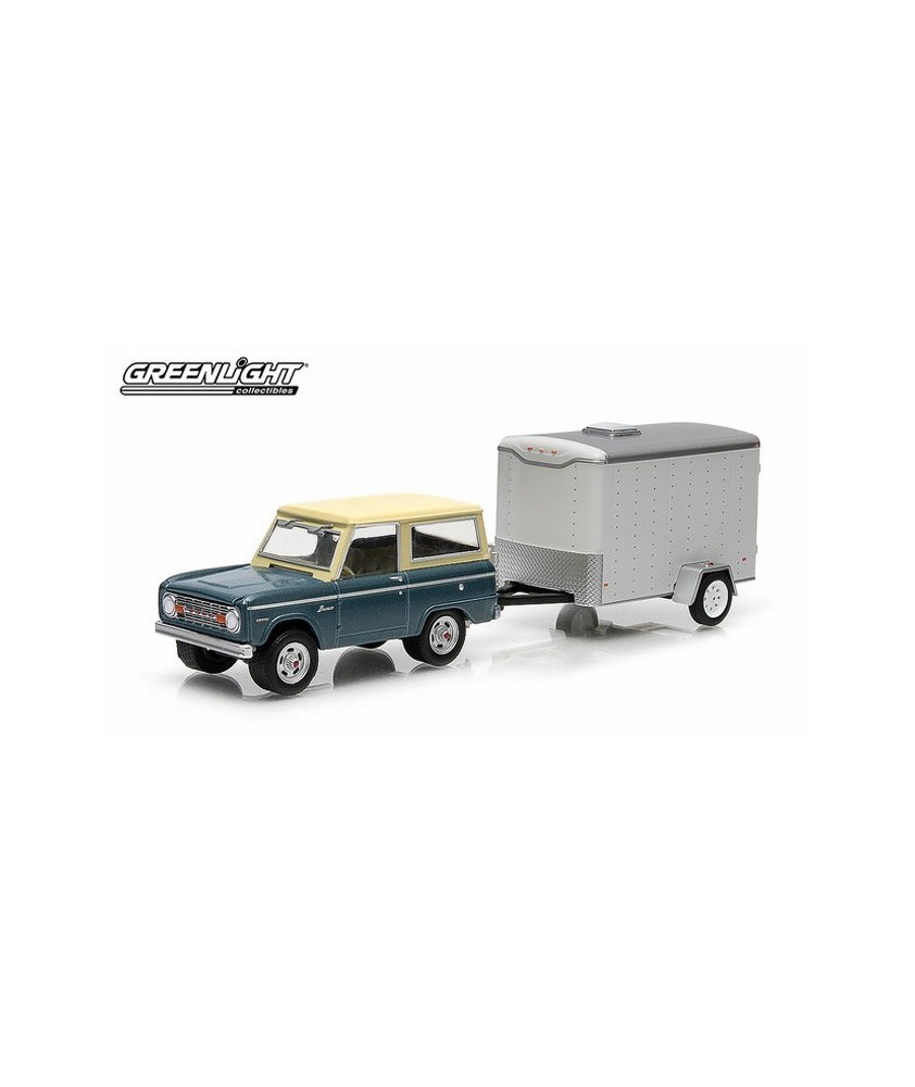 Greenlight Hitch and Tow Series 2 - 1967 Ford Bronco and Small Cargo Trailer