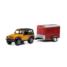 Greenlight Hitch and Tow Series 1 - 2014 Jeep Wrangler Rubicon X and Cargo Trailer