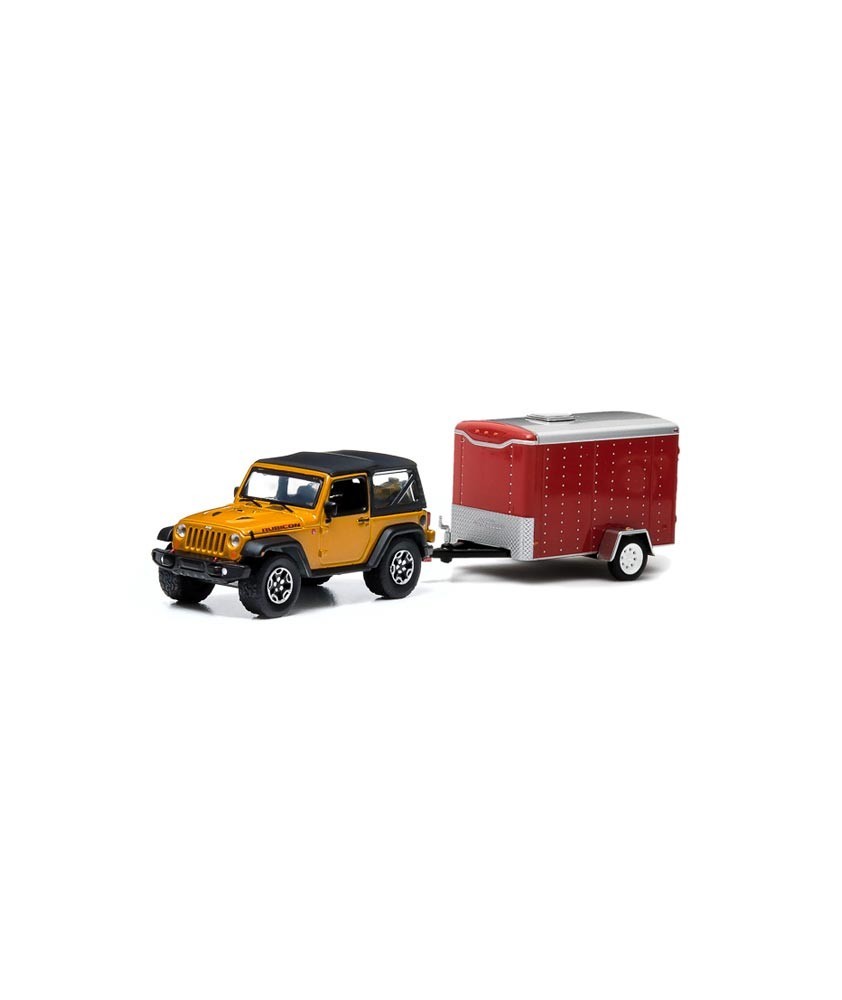 Greenlight Hitch and Tow Series 1 - 2014 Jeep Wrangler Rubicon X and Cargo Trailer