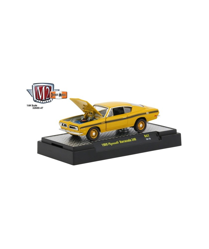 M2 Machines Detroit Muscle Release 47 - 1969 Plymouth Barracuda 340