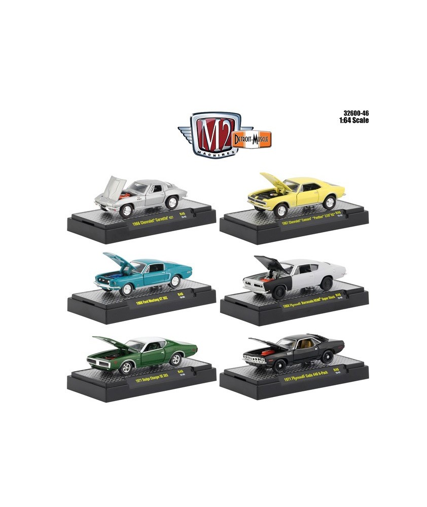 M2 Machine Detroit Muscle Release 46 - Six Car Set