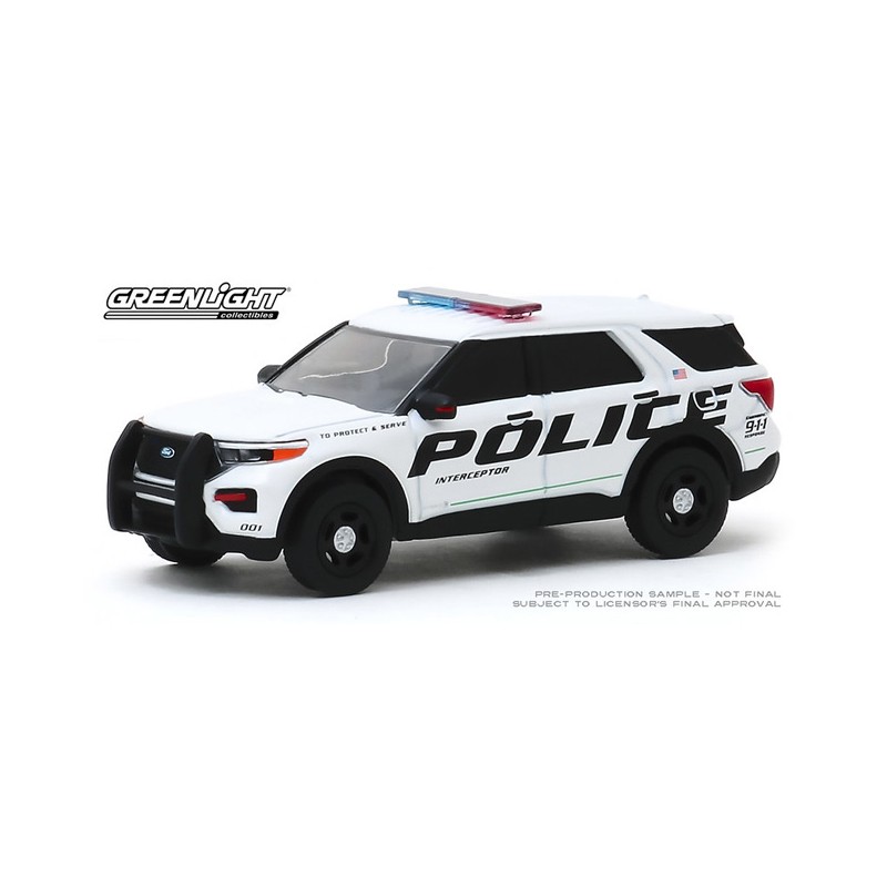 1:64 Greenlight 2020 Ford Police Interceptor Utility Diecast Car Model BLACK 