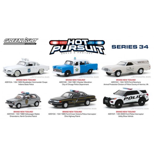 Greenlight Hot Pursuit Series 34 - Six Car Set