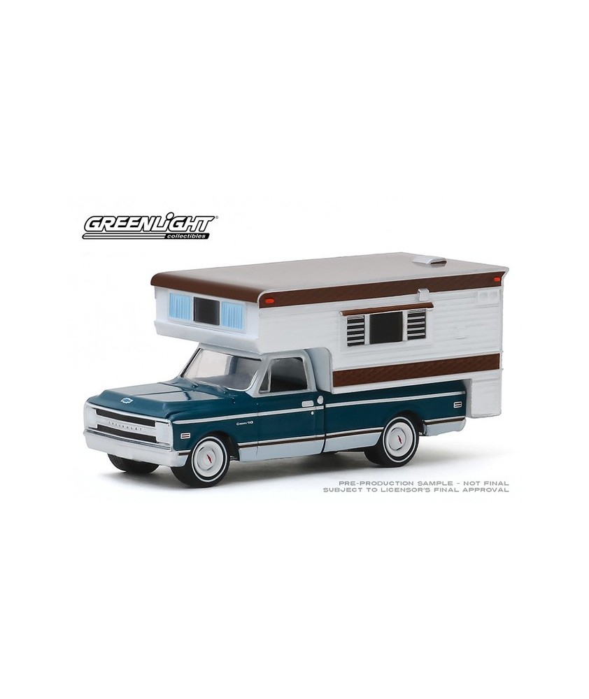 Greenlight Hobby Exclusive - 1969 Chevy C-10 Cheyenne with Large Camper