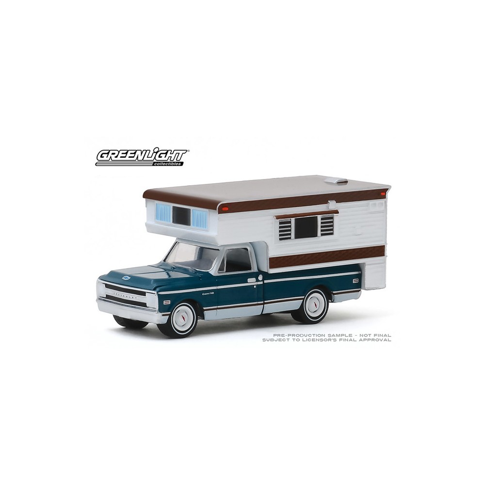 Greenlight Hobby Exclusive - 1969 Chevy C-10 Cheyenne with Large Camper