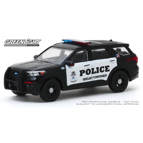 Greenlight Hobby Exclusive - 2020 Ford Police Interceptor Utility Shelby Township Michigan
