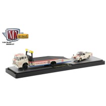 M2 Machines Auto-Haulers Release 37 - 1957 Mack Model N  with 1974 Datsun Truck