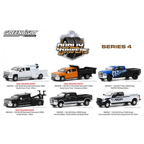 Greenlight Dually Drivers Series 4 - Six Truck Set