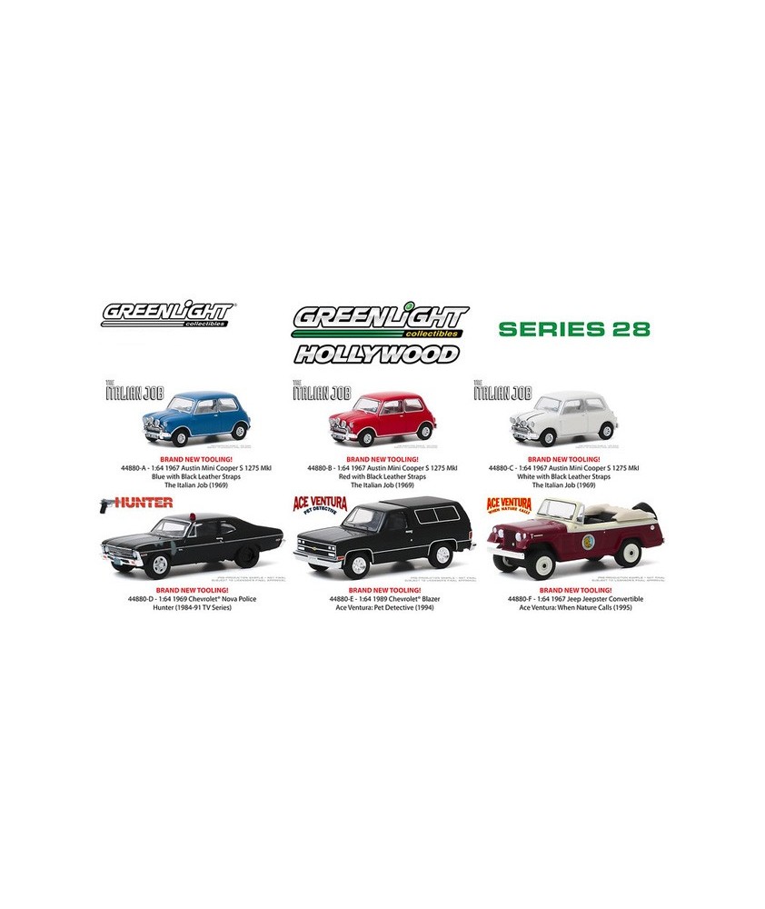 Greenlight Hollywood Series 28 - Six Car Set