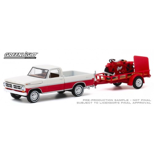 Greenlight Hitch and Tow Series 20 - 1972 Ford F-100 with Utility Trailer