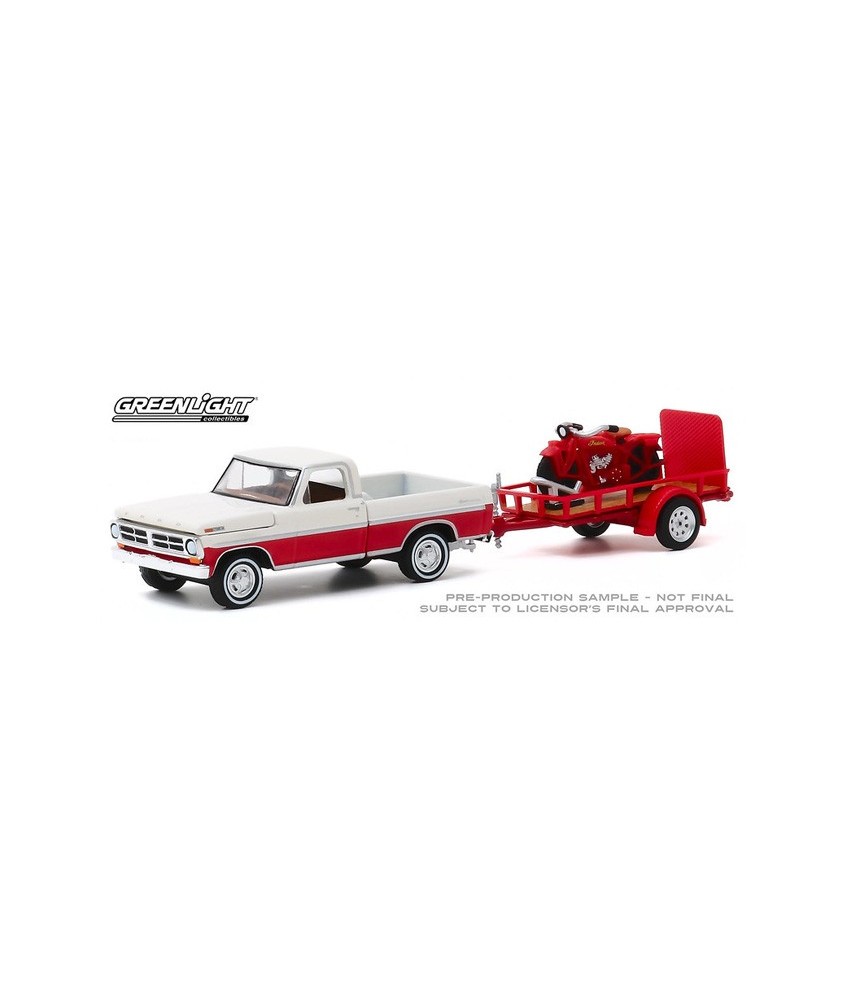 Greenlight Hitch and Tow Series 20 - 1972 Ford F-100 with Utility Trailer