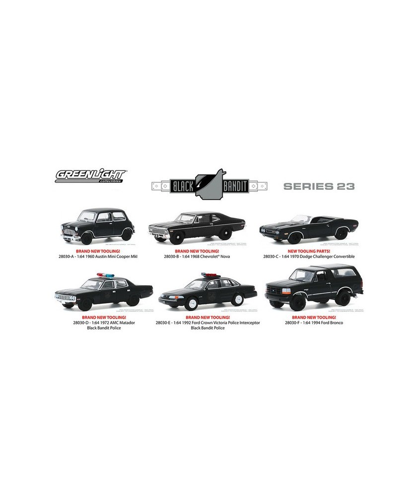 Greenlight Black Bandit Series 23 - Six Car Set