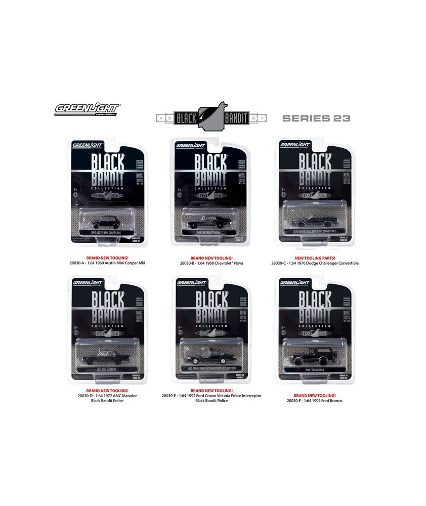 Greenlight Black Bandit Series 23 - Six Car Set