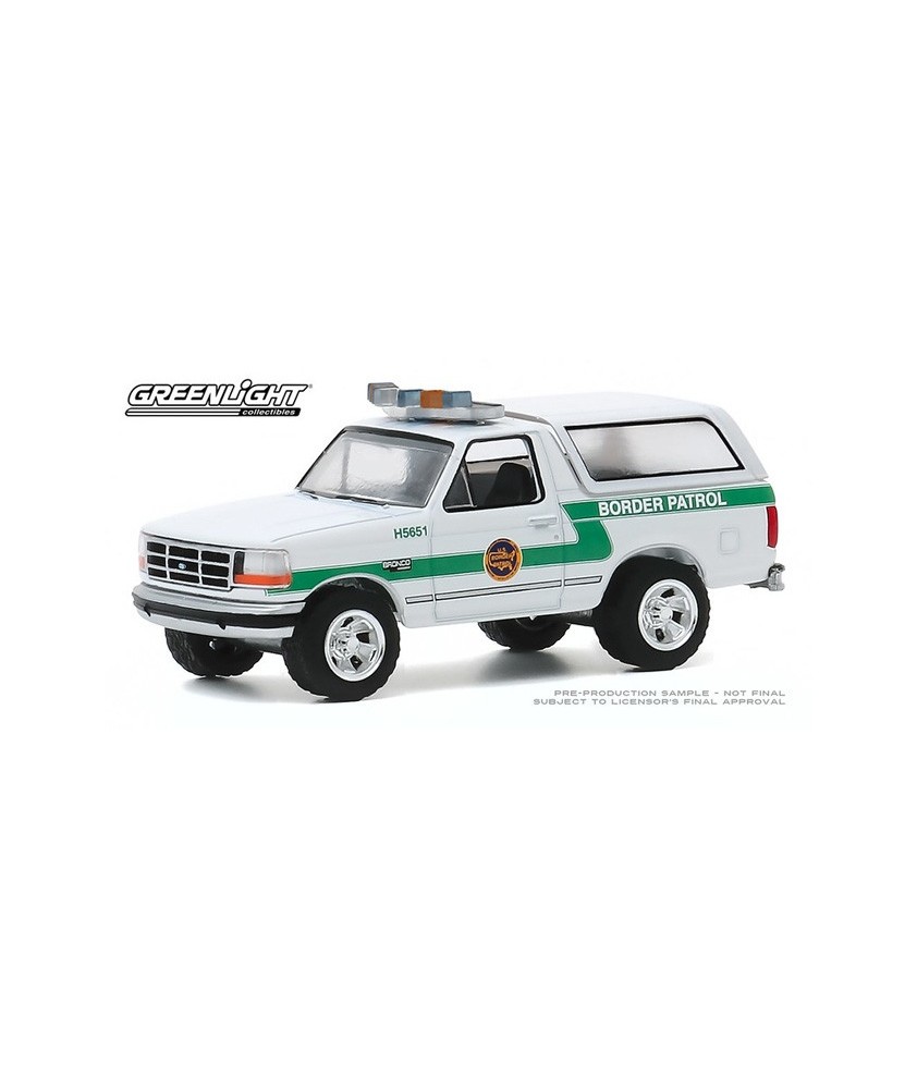 Greenlight Hot Pursuit Series 35 - 1993 Ford Bronco US Customs and Border Patrol