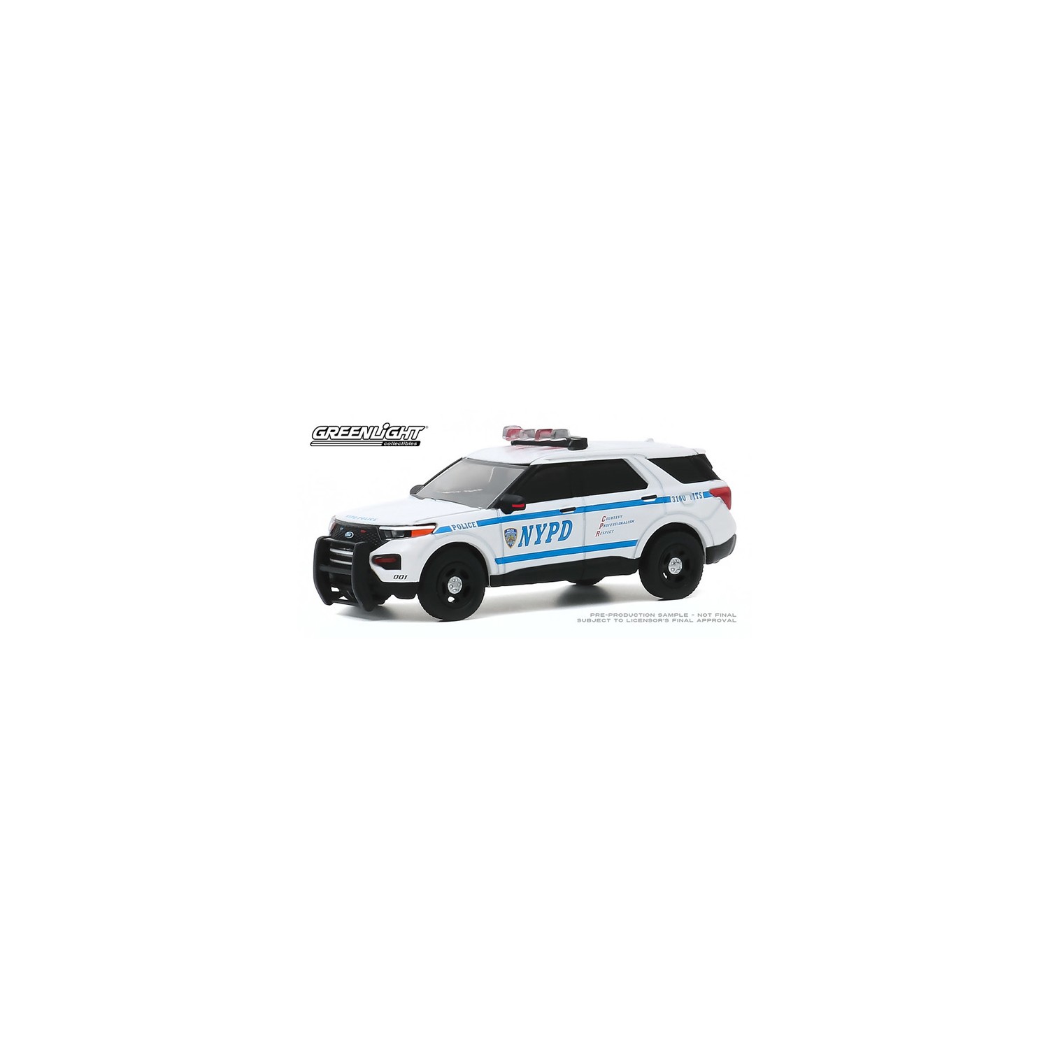 NYPD 42920 F chase GREENLIGHT 1/64 2020 FORD INTERCEPTOR NEW YORK CITY POLICE 