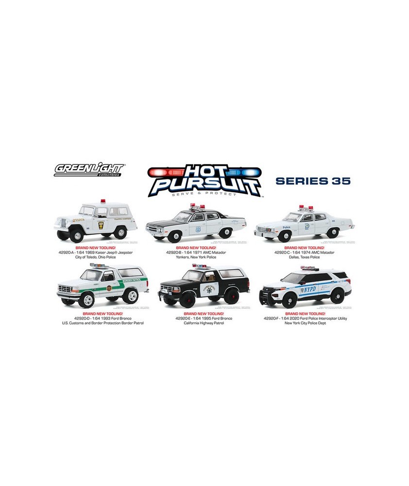 Greenlight Hot Pursuit Series 35 - Six Car Set