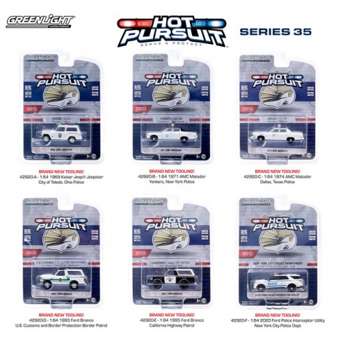 Greenlight Hot Pursuit Series 35 - Six Car Set