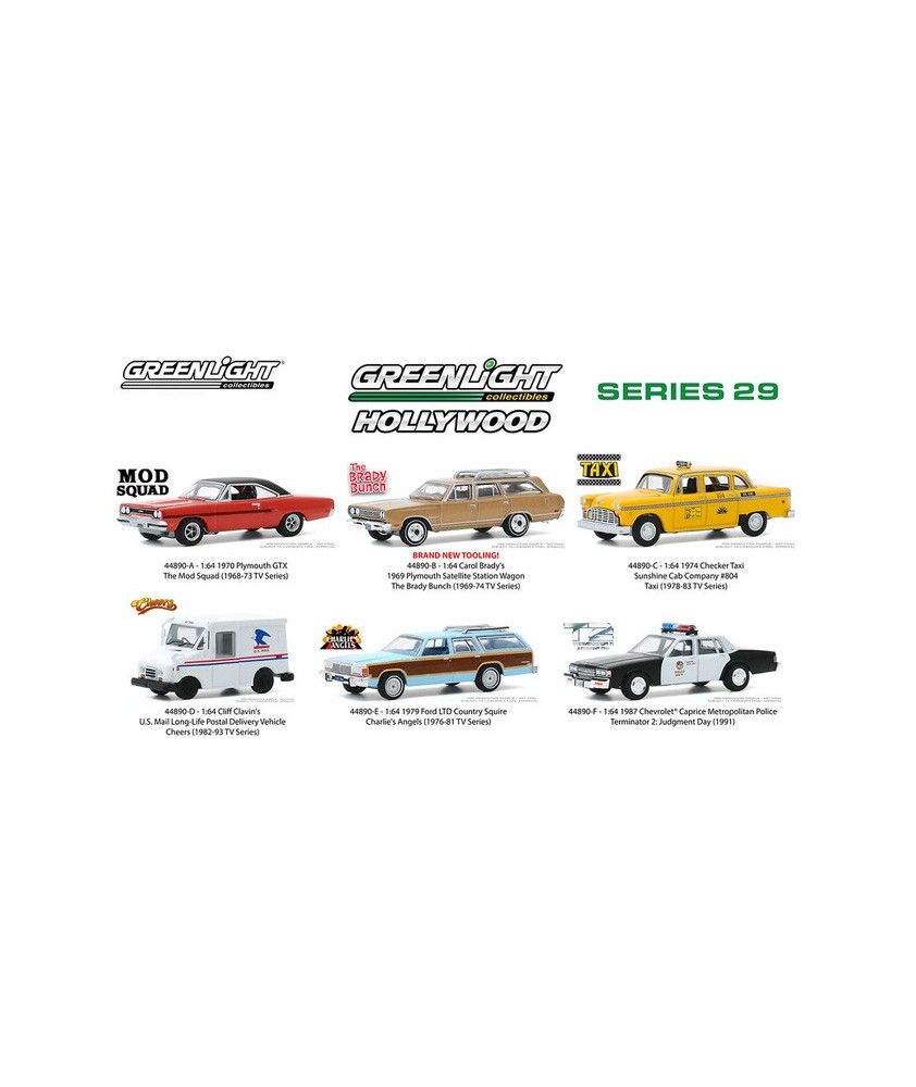 Greenlight Hollywood Series 29 - Six Car Set