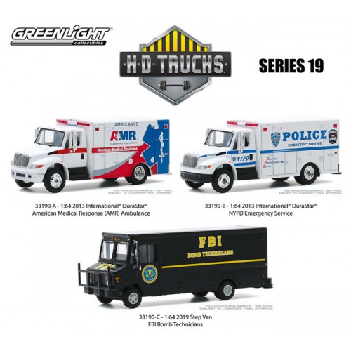Greenlight H.D. Trucks Series 19 - Three Truck Set