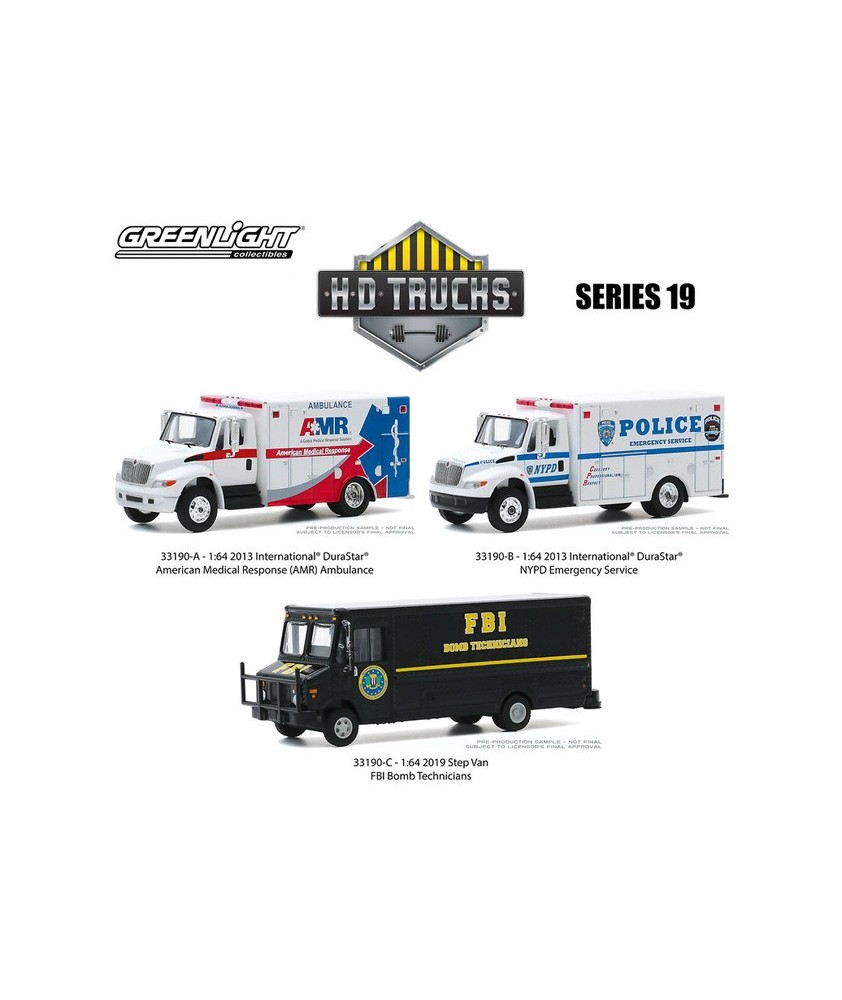 Greenlight H.D. Trucks Series 19 - Three Truck Set