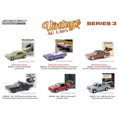 Greenlight Vintage Ad Cars Series 3 - Six Car Set