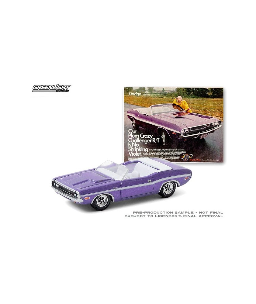 Greenlight Vintage Ad Cars Series 3 - 1970 Dodge Challenger R/T Convertible