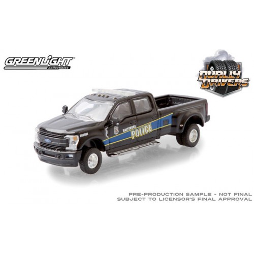 Greenlight Dually Drivers Series 5 - 2019 Ford F-350 Dually Truck Baltimore Police