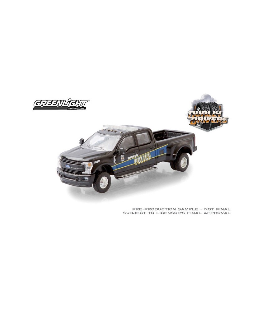 Greenlight Dually Drivers Series 5 - 2019 Ford F-350 Dually Truck Baltimore Police