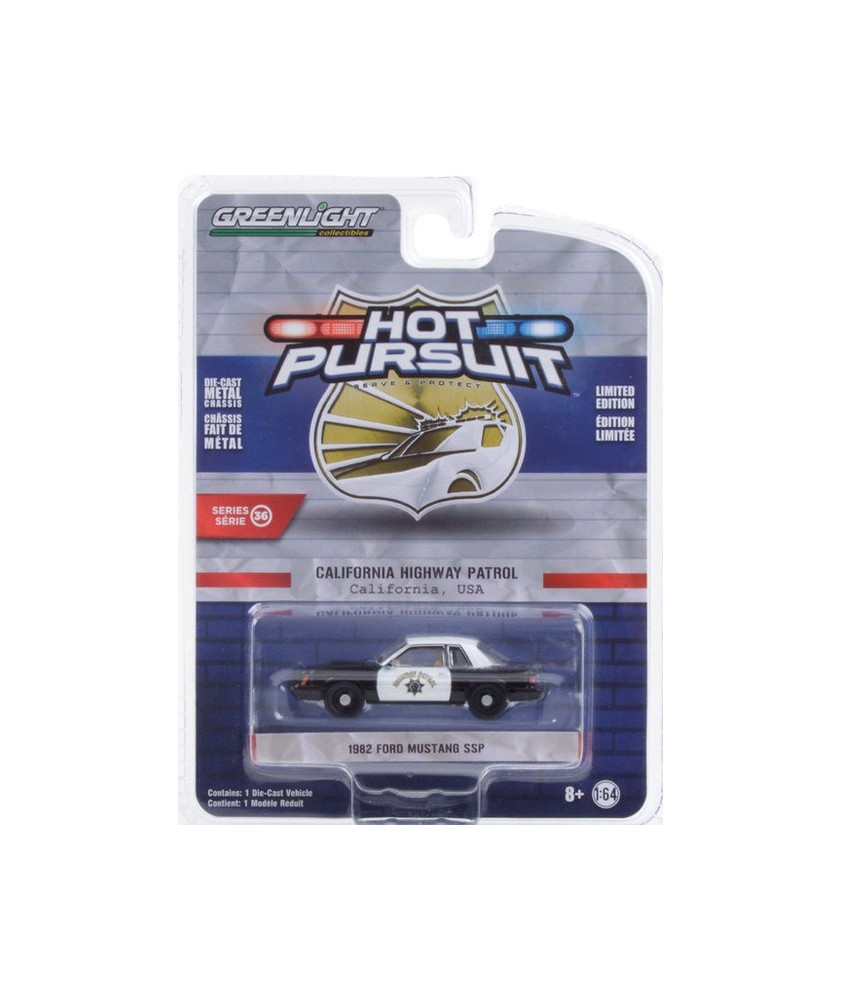Greenlight 1:18 Ford Mustang SSP 1982 – Véhicule De Patrouille Californie, Collection