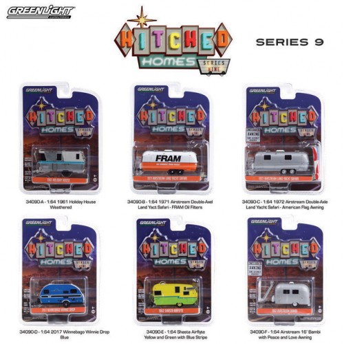 Greenlight Hitched Homes Series 9 - Six Camper Trailer Set