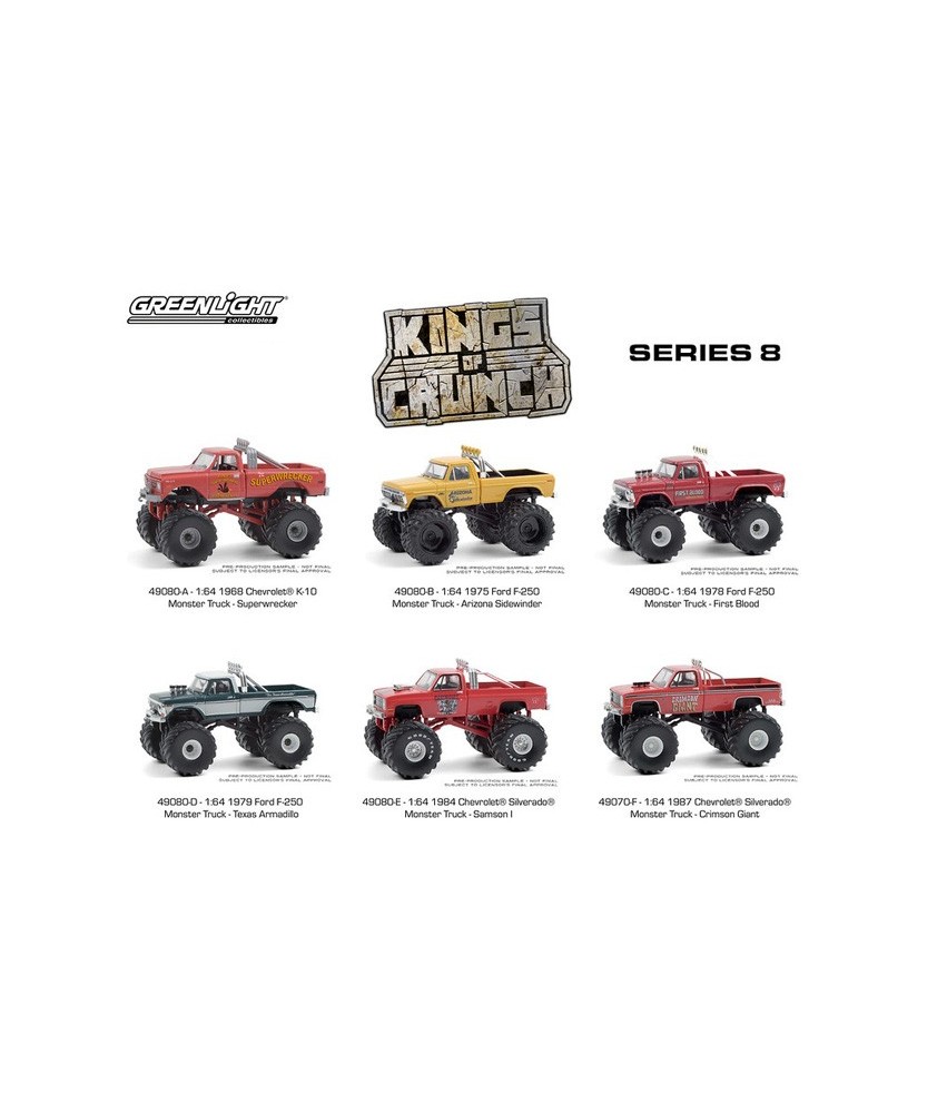 Greenlight Kings of Crunch Series 8 - Six Truck Set