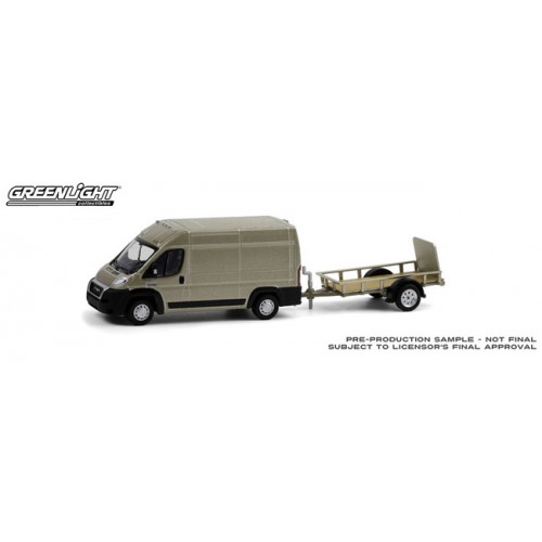 Greenlight Hitch and Tow Series 21 - 2019 RAM ProMaster 2500 with Utility Trailer
