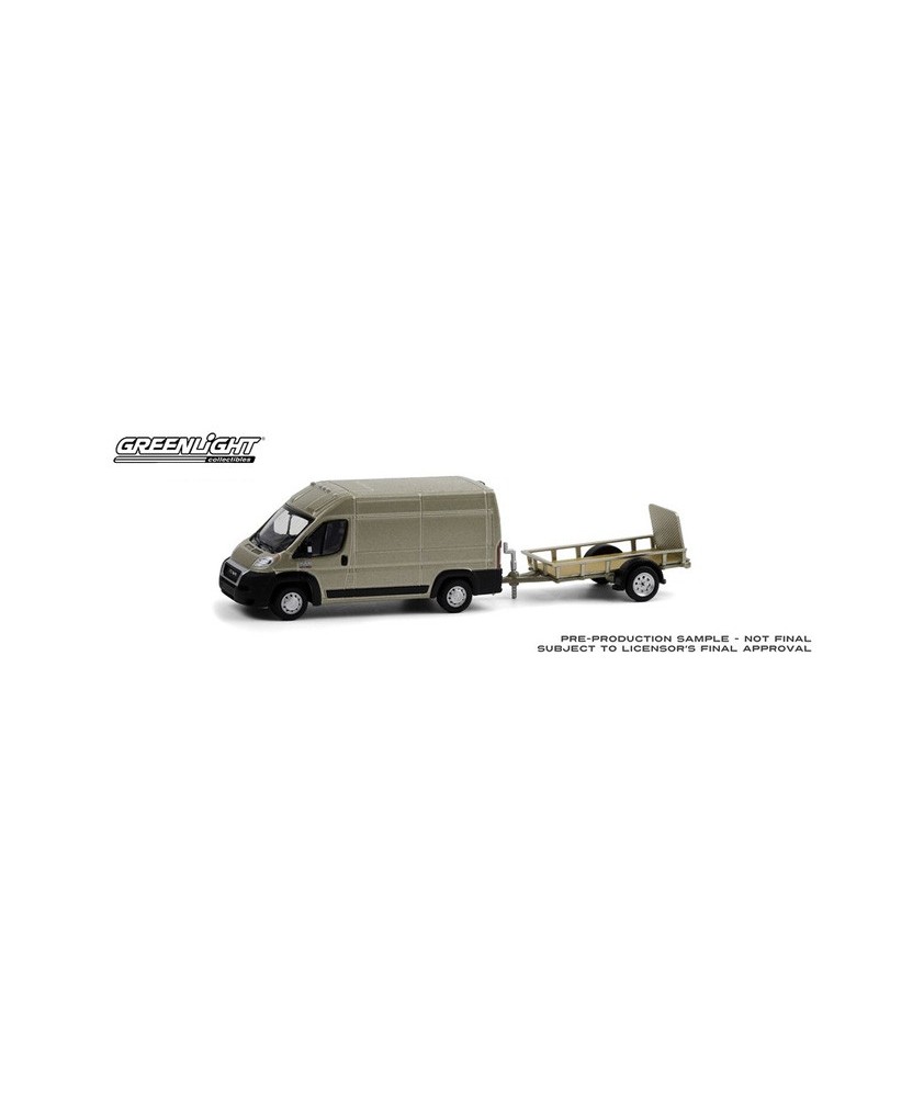 Greenlight Hitch and Tow Series 21 - 2019 RAM ProMaster 2500 with Utility Trailer