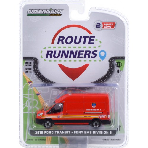 Greenlight Route Runners Series 2 - 2019 Ford Transit FDNY
