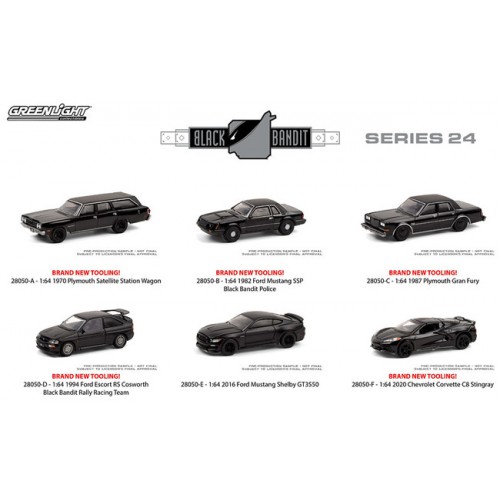 Greenlight Black Bandit Series 24 - Six Car Set