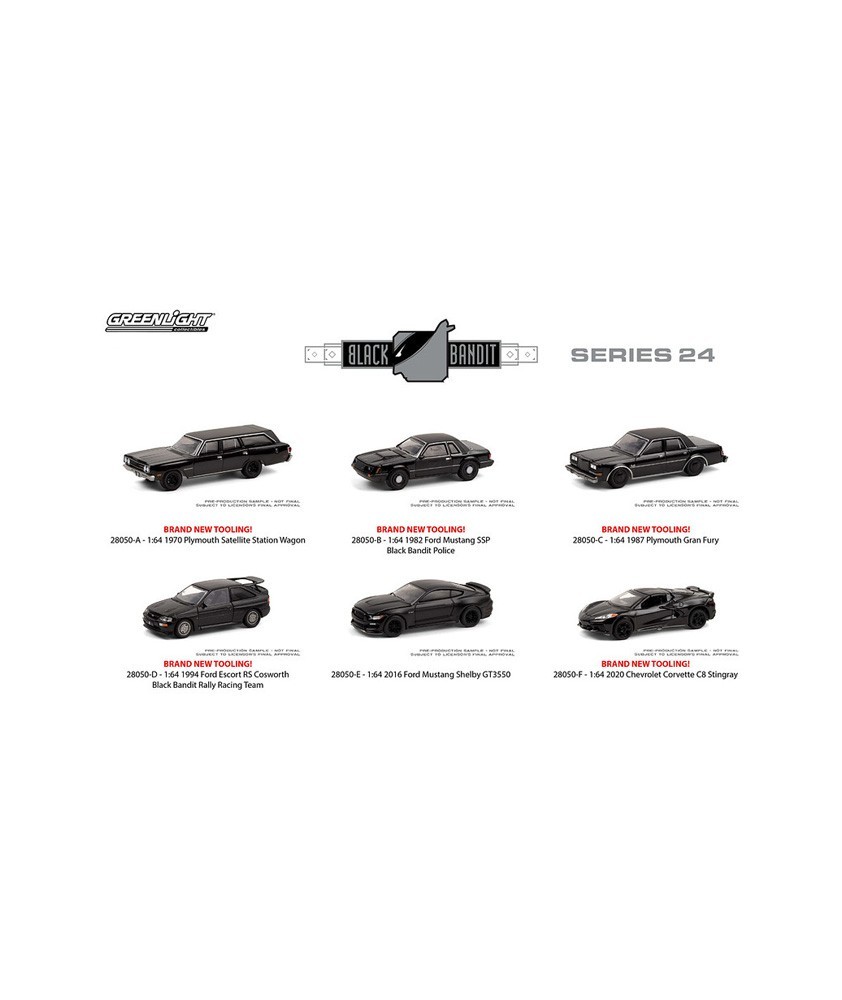 Greenlight Black Bandit Series 24 - Six Car Set