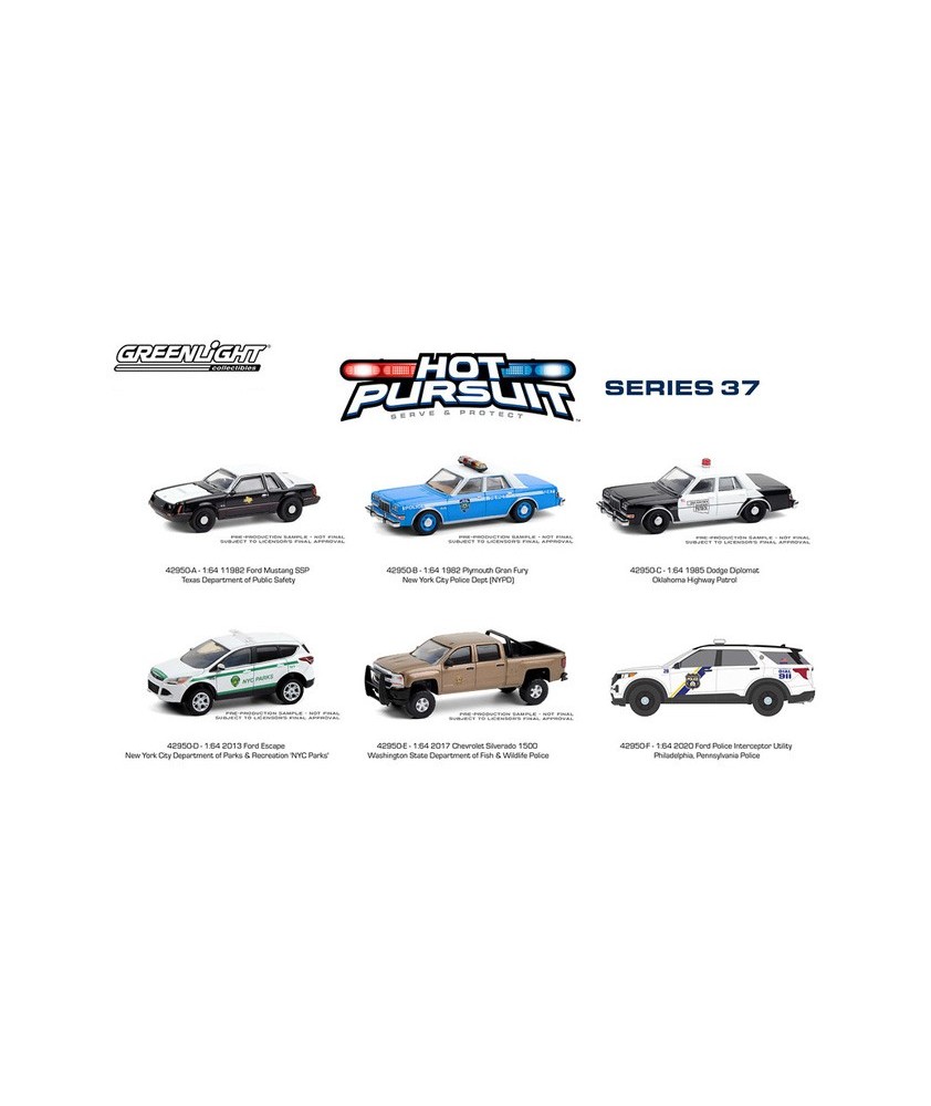 Greenlight Hot Pursuit Series 37 - Six Car Set