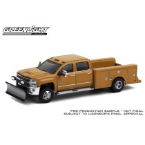Greenlight Dually Drivers Series 6 - 2018 Chevrolet Silverado 3500 Dually with Service Bed and Snow Plow