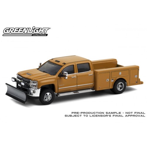 Greenlight Dually Drivers Series 6 - 2018 Chevrolet Silverado 3500 Dually with Service Bed and Snow Plow