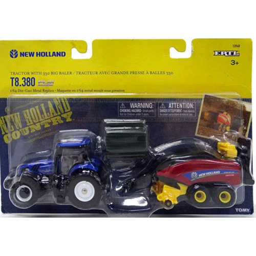 Ertl New Holland T8.380 Tractor with 330 Big Baler