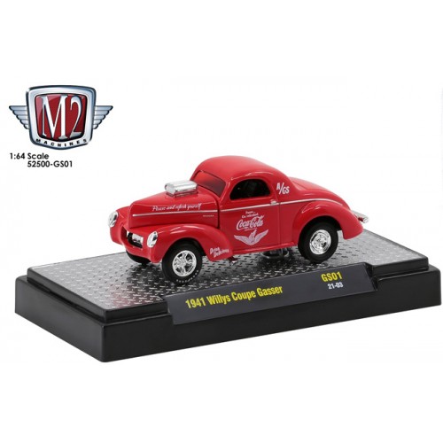 M2 Machines Coca-Cola Gassers Release 1 - 1941 Willys Coupe Gasser