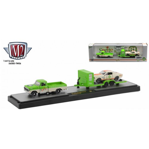M2 Machines Coca-Cola Auto-Haulers Release TW06 - 1967 Ford F-100 Custom Cab Truck with 1965 Shelby GT 350R