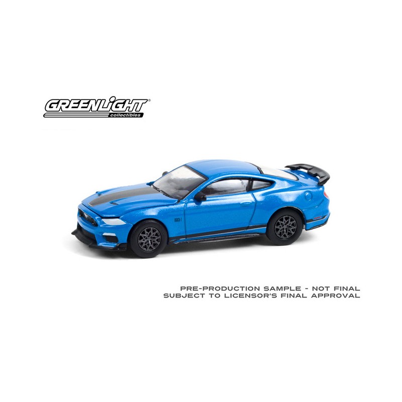 Greenlight Muscle Series 2021 Ford Mustang Mach 1 Velocity Blue. 