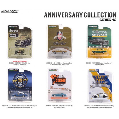 Greenlight Anniversary Collection Series 12 - Six Car Set