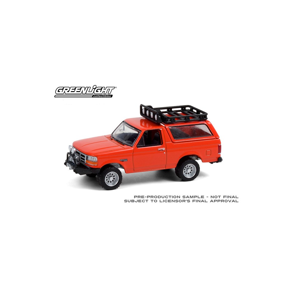 GREENLIGHT ALL-TERRAIN 1995 FORD BRONCO ORANGE PAINT 1/64 SCALE FREE SHIPPING. 