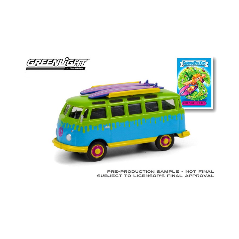 Greenlight 1:64 Garbage Pail Kids Series 3 1964 Volkswa&gen Samba Bus with Surfboards 54050-B Surf s Up Chuck